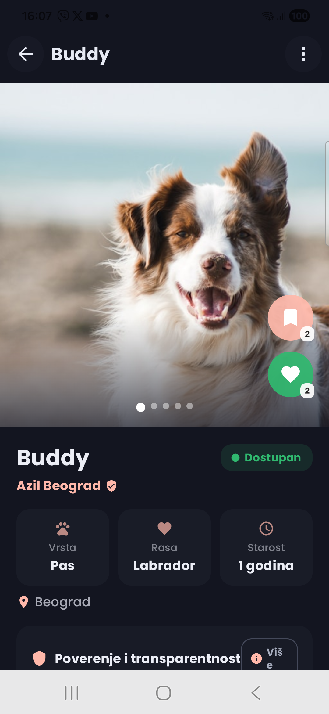 Pet details screenshot